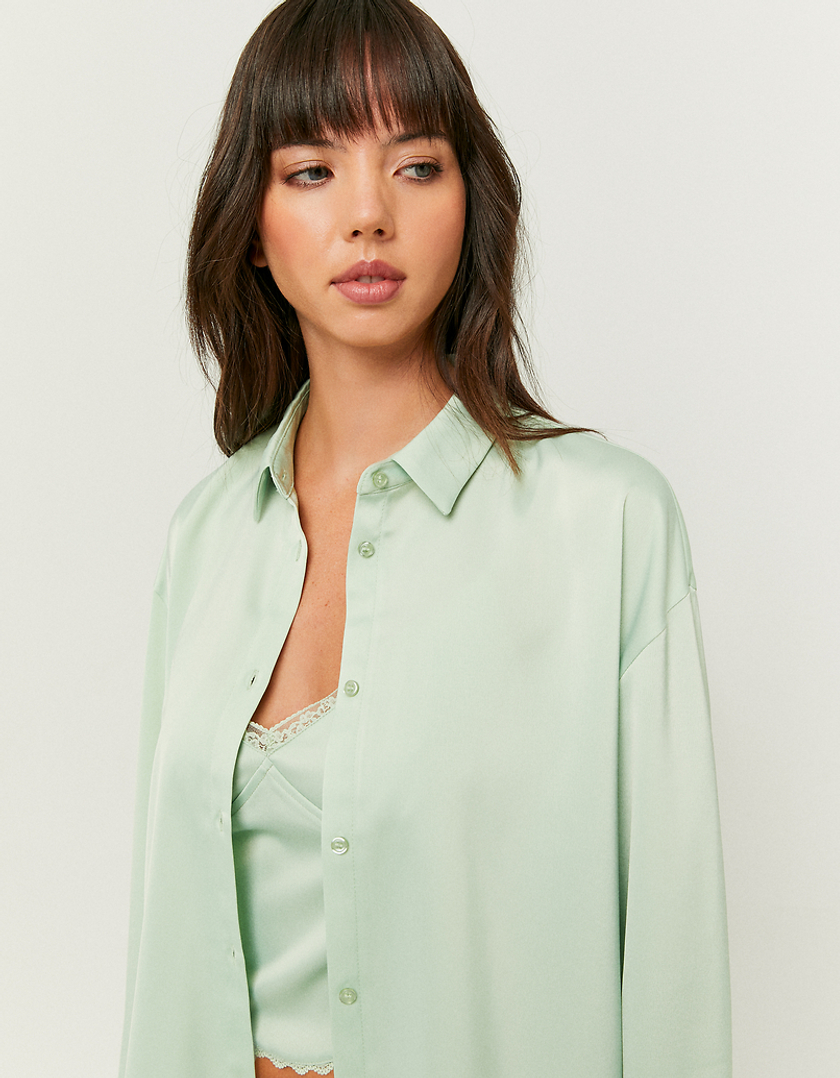 TALLY WEiJL, Chemise Manches Longues Verte for Women
