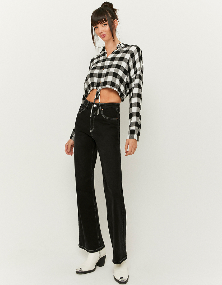 TALLY WEiJL, Cropped  Checked  Shirt for Women