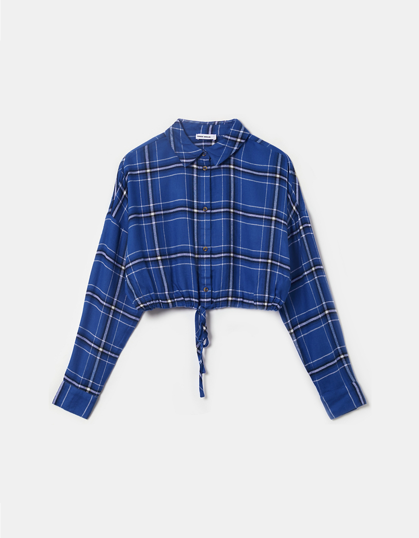 TALLY WEiJL, Cropped Checked  Shirt for Women