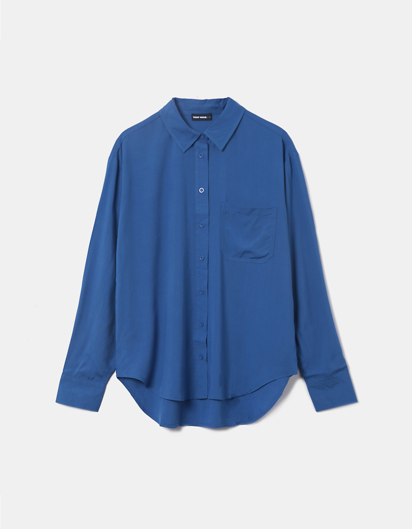 TALLY WEiJL, Chemise Manches Longues Bleue for Women