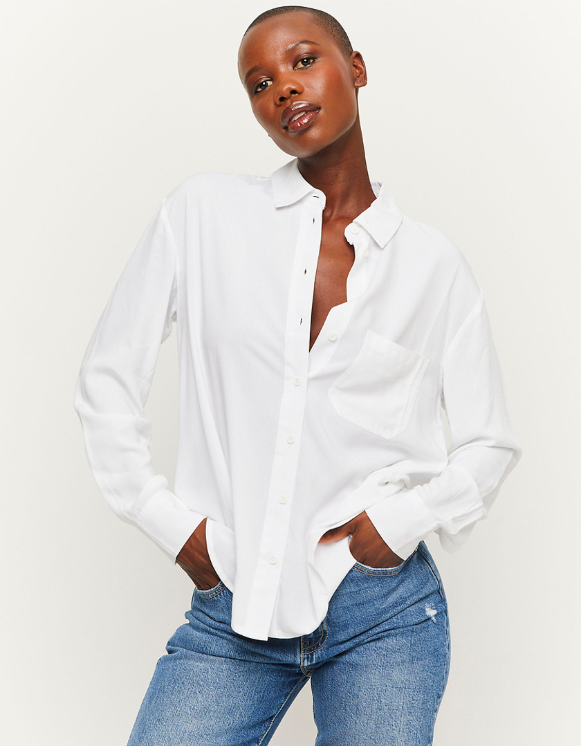 TALLY WEiJL, White Oversize Shirt for Women