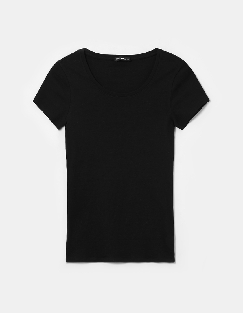 TALLY WEiJL, Schwarzes Basic T-Shirt for Women