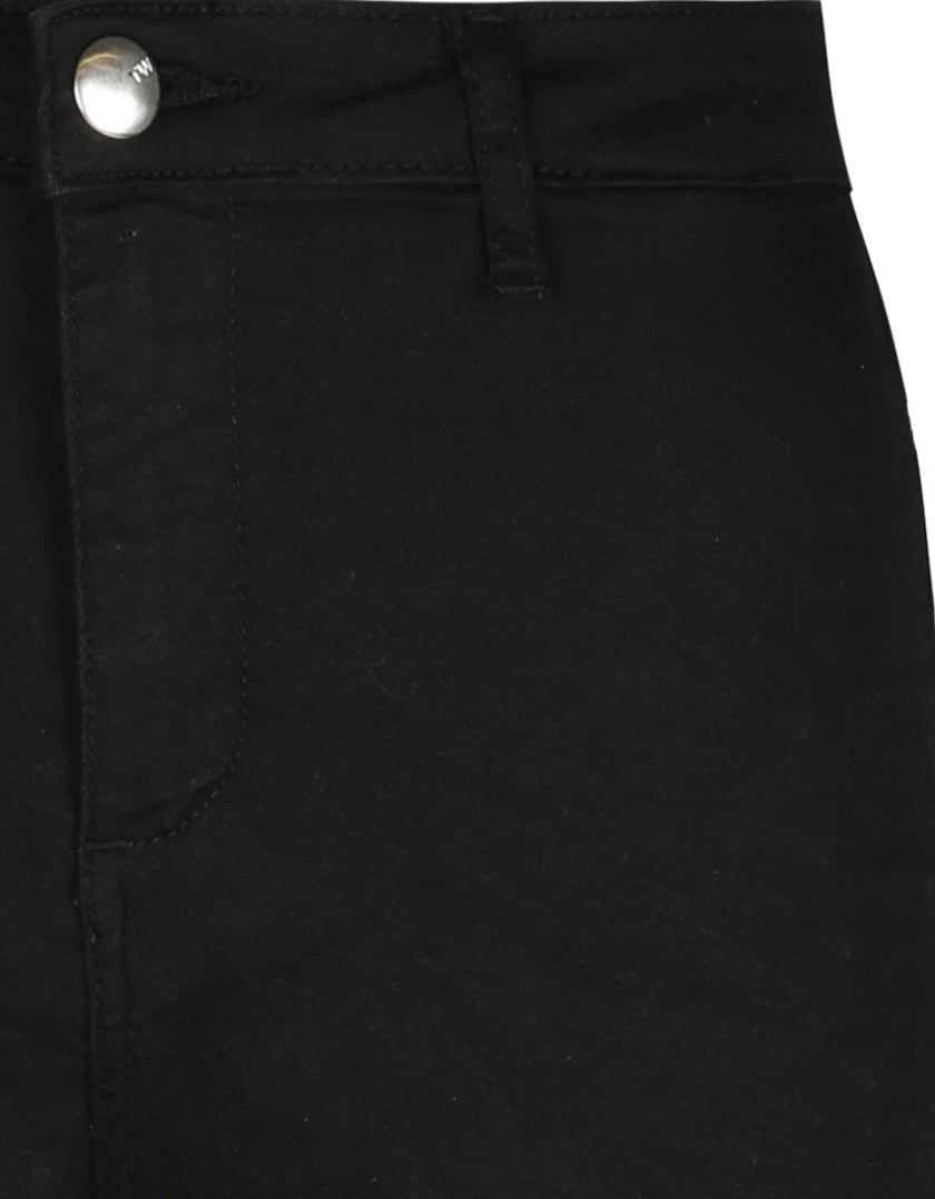 TALLY WEiJL, Czarne jeansowe szorty z wysokim stanem - Skinny for Women