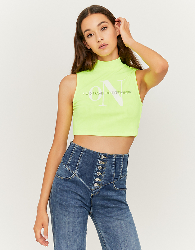 neon yellow crop top